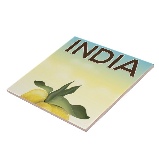 Indien-Limonien-Reiseposter Fliese (Seite)