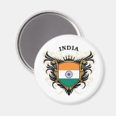 Indien Magnet (Vorderseite/Rückseite)