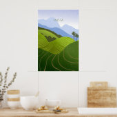 Indien Minimal Reiseplakat Poster (Küche)