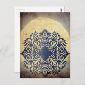 Indien Mitternachtsmond Postkarte (Vorne/Hinten)