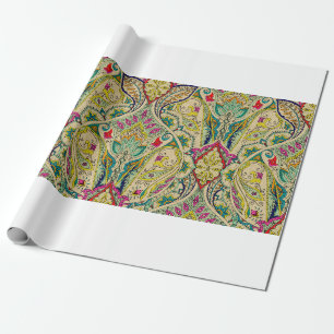 Indien nahtlos paisley Muster, dekorative Grenze. Geschenkpapier