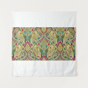 Indien nahtlos paisley Muster, dekorative Grenze. Wandteppich