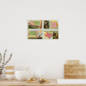 Indien, New Mexico, South Dakota, Texas Poster (Küche)