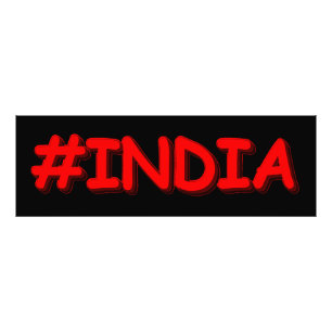 "#Indien" Niedliches Design. Jetzt kaufen Fotodruck