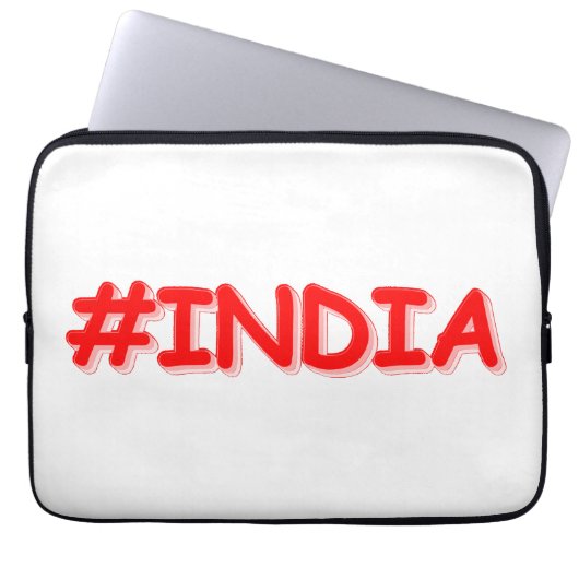 "#Indien" Niedliches Design. Jetzt kaufen Laptopschutzhülle (Vorderseite)