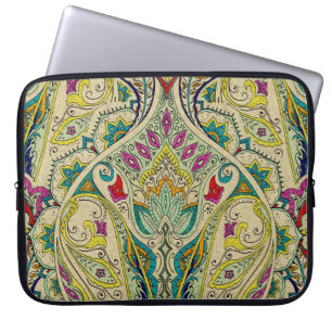 Indien paisley Muster, böhmische Grenze. Laptopschutzhülle