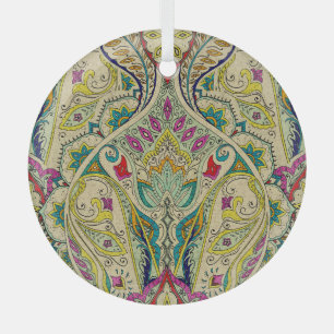 Indien paisley Muster, böhmische Grenze. Ornament Aus Glas