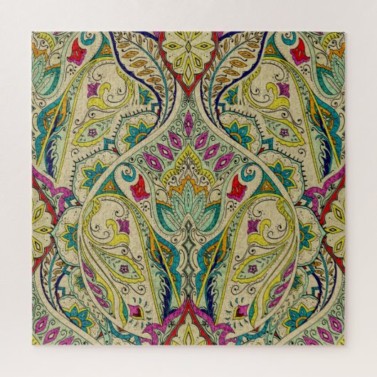Indien paisley Muster, böhmische Grenze. Puzzle (Vertikal)