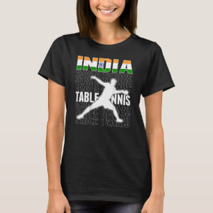 Indien Ping Pong Proud Indian Table Tennis Support T-Shirt