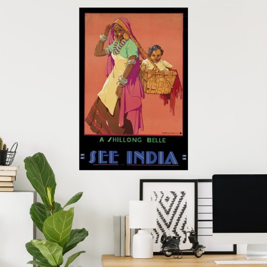 Indien Poster (Heimbüro)