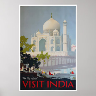 Indien Poster Taj Mahal Reise Kunst Indischer Druc