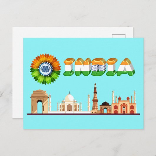 Indien Postkarte (Vorne/Hinten)