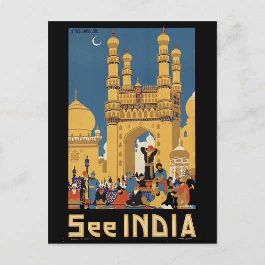 Indien Postkarte (Vorderseite)