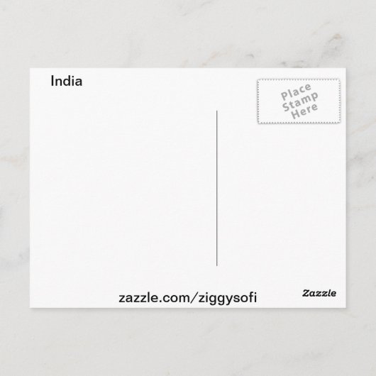 Indien Postkarte (Rückseite)