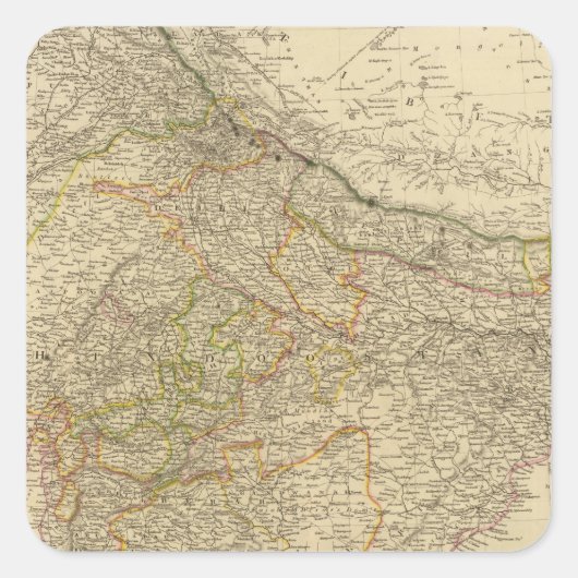 Indien Quadratischer Aufkleber (Vorderseite)