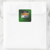 Indien Quadratischer Aufkleber (Tasche)