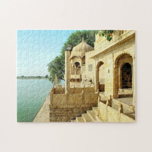 Indien Rajastan Temple Lake . Puzzle (Horizontal)