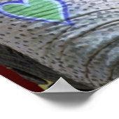 Indien, Rajasthan, Jaipur. Amber Fort. Poster (Ecke)