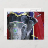 Indien, Rajasthan, Jaipur. Bernsteinfarbiges Fort Postkarte (Vorne/Hinten)