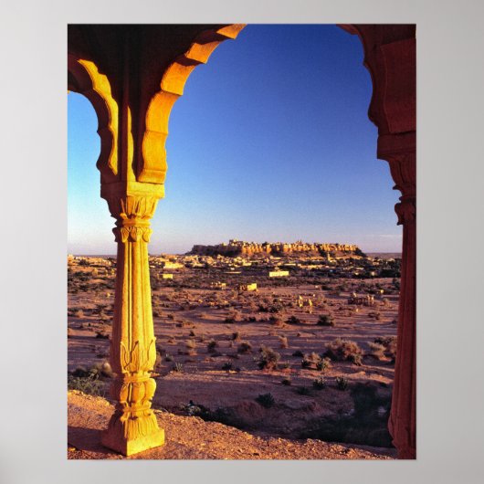 Indien, Rajasthan, Jaisalmer. Der Ausblick Poster (Vorne)