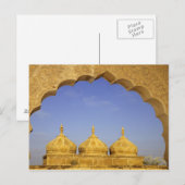 Indien, Rajasthan, Jaisalmer. Sandsteinkuppeln Postkarte (Vorne/Hinten)