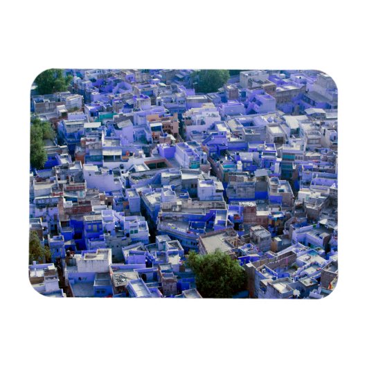 INDIEN, Rajasthan, Jodhpur: Blaue Stadt Jodhpur Magnet (Horizontal)