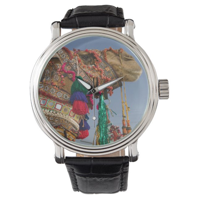 INDIEN, Rajasthan, Pushkar: PUSHKAR CAMEL FAIR, Armbanduhr (Vorderseite)