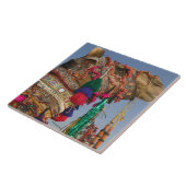 INDIEN, Rajasthan, Pushkar: PUSHKAR KAMELMESSEN, Fliese (Seite)
