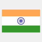 Indien Rechteckiger Aufkleber (Vorderseite)