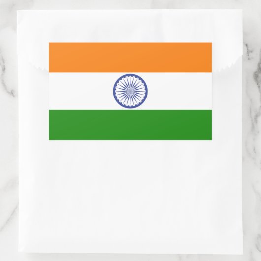 Indien Rechteckiger Aufkleber (Tasche)