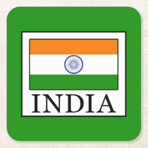 Indien Rechteckiger Pappuntersetzer