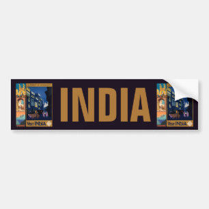 Indien-Reise-Plakatcollagen-Autoaufkleber Autoaufkleber