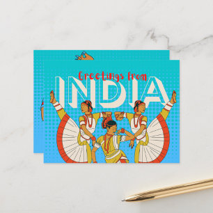 Indien Reise Postkarte