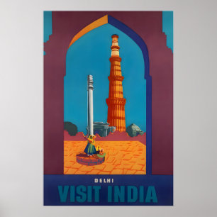 Indien Reisen Plakat Indischer Druck Delhi Art