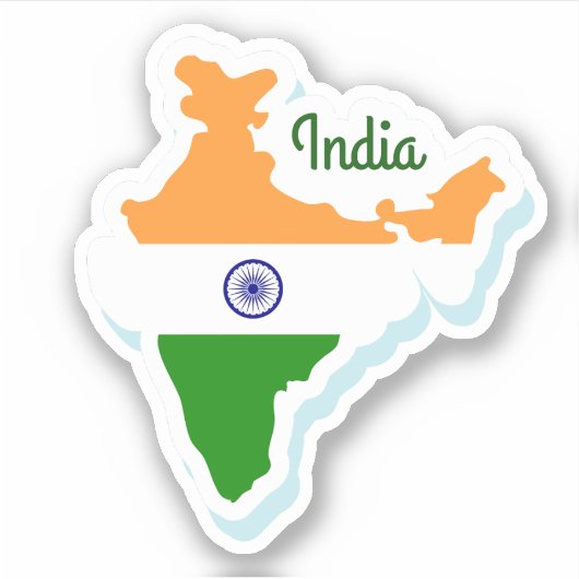 Indien Reisen Vinyl Sticker (Vorderseite)