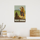 Indien Reiseplakat Druck Indische Kunst Poster (Küche)