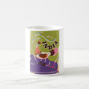 Indien-Reiseplakat im Vintage-Stil Kaffeetasse