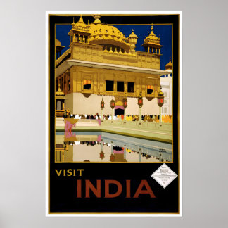Indien Reiseplakat Indische Kunst druckA Poster