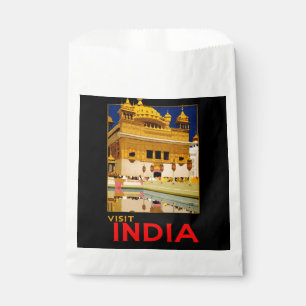 Indien Reiseplakat indische Vintage-Kunst Geschenktütchen