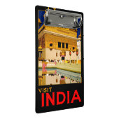 Indien Reiseplakat indische Vintage Kunst Mini Klemmbrett (Schrägansicht)