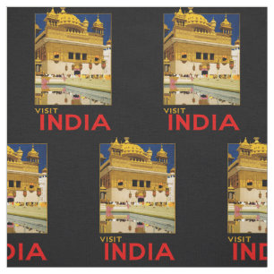 Indien Reiseplakat indische Vintage-Kunst Stoff