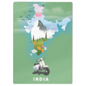 Indien Reiseplakat Klemmbrett (Rückseite)