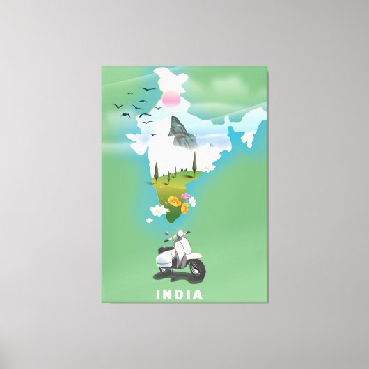 Indien Reiseplakat Leinwanddruck (Vorderseite)