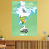 Indien Reiseplakat Leinwanddruck (Insitu (Wohnzimmer))
