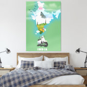 Indien Reiseplakat Leinwanddruck (Insitu (Schlafzimmer))