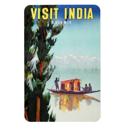 Indien Reiseplakat Magnet (Vertikal)
