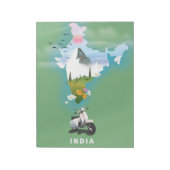 Indien Reiseplakat Notizblock (Rotiert)