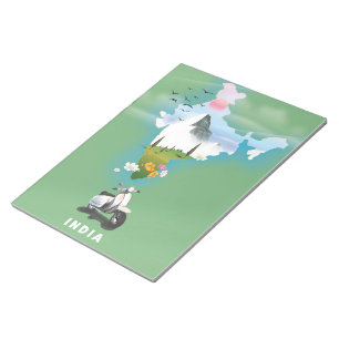 Indien Reiseplakat Notizblock