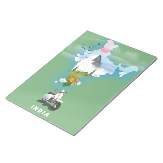 Indien Reiseplakat Notizblock (angewinkelt)