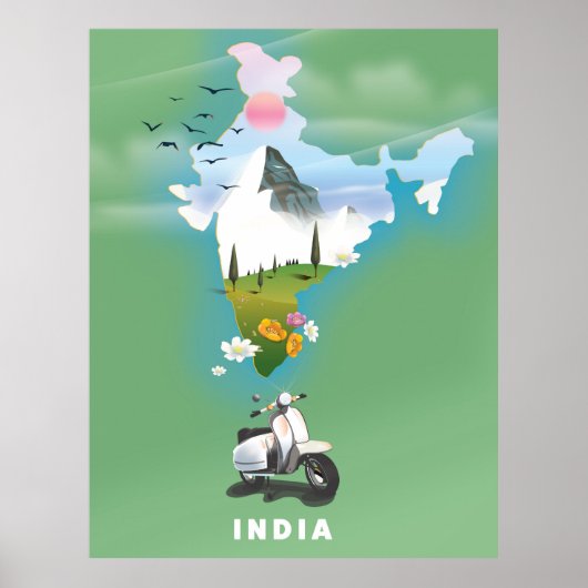 Indien Reiseplakat Poster (Vorne)